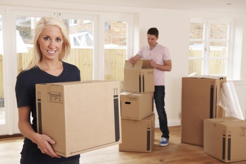 Packing boxes for a local move in Stockwell