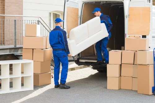 Man with van service in Stockwell loading furniture