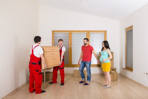 Removal van in Stockwell with reusable boxes and recycling-ready packing materials