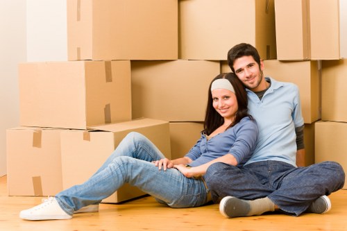 Packed household items ready for a Stockwell home relocation