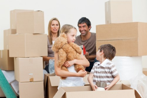 Stockwell moving van loaded with household items